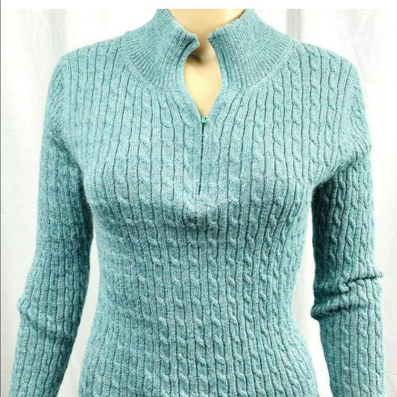 Classic Alpaca sweater size M solid light blue - Picture 1 of 3